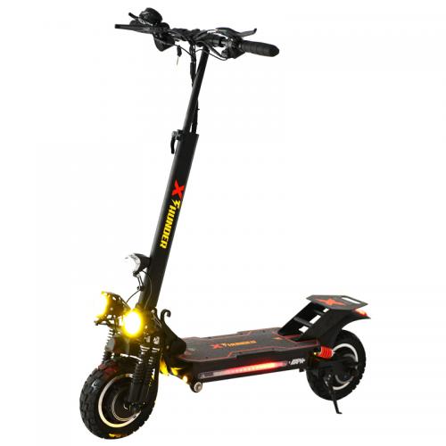 10-Inch Dual Motor Off-Road Foldable Electric Scooter with Three Lamp